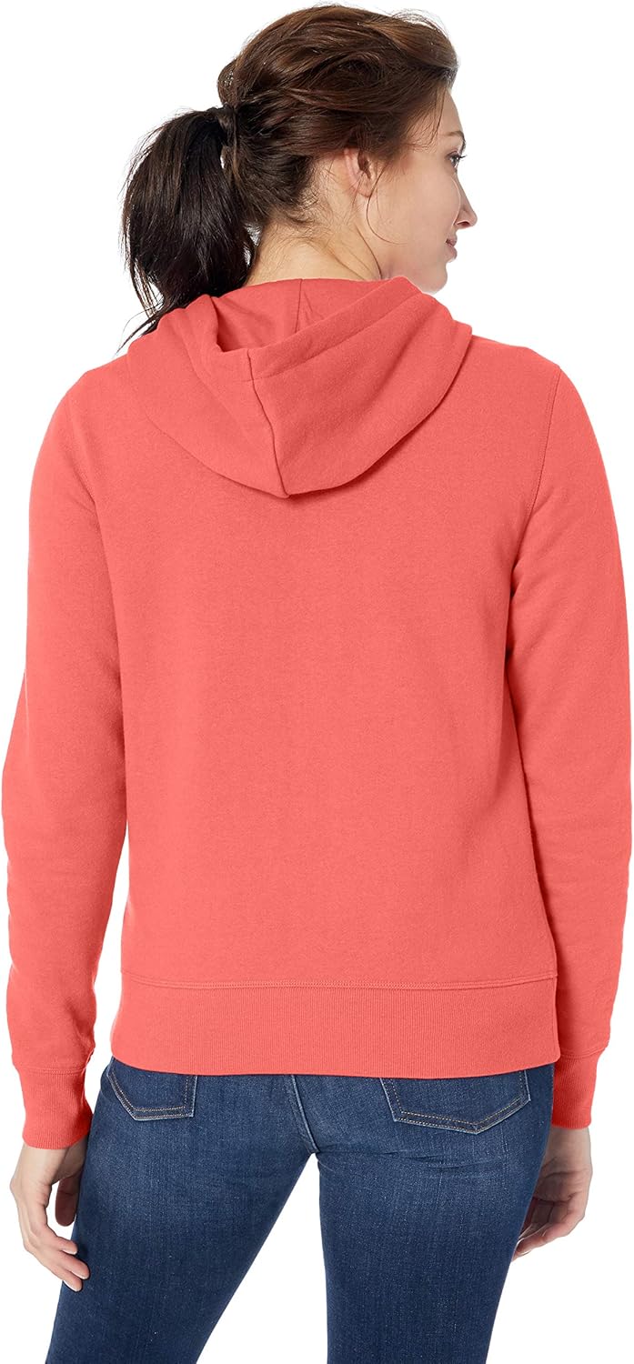  Essentials Women's French Terry Fleece Full-Zip Hoodie: Clothing