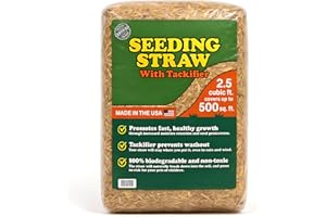 HOME AND COUNTRY USA Seeding Straw with Tackifier, 2.5 cu ft (Covers up to 500 Square Feet)