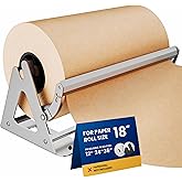 DIY Crew 18 Inch Paper Roll Dispenser and Cutter - Heavy-Duty Wall Mountable, Non Slip Tabletop - Kraft, Freezer, Butcher Pap