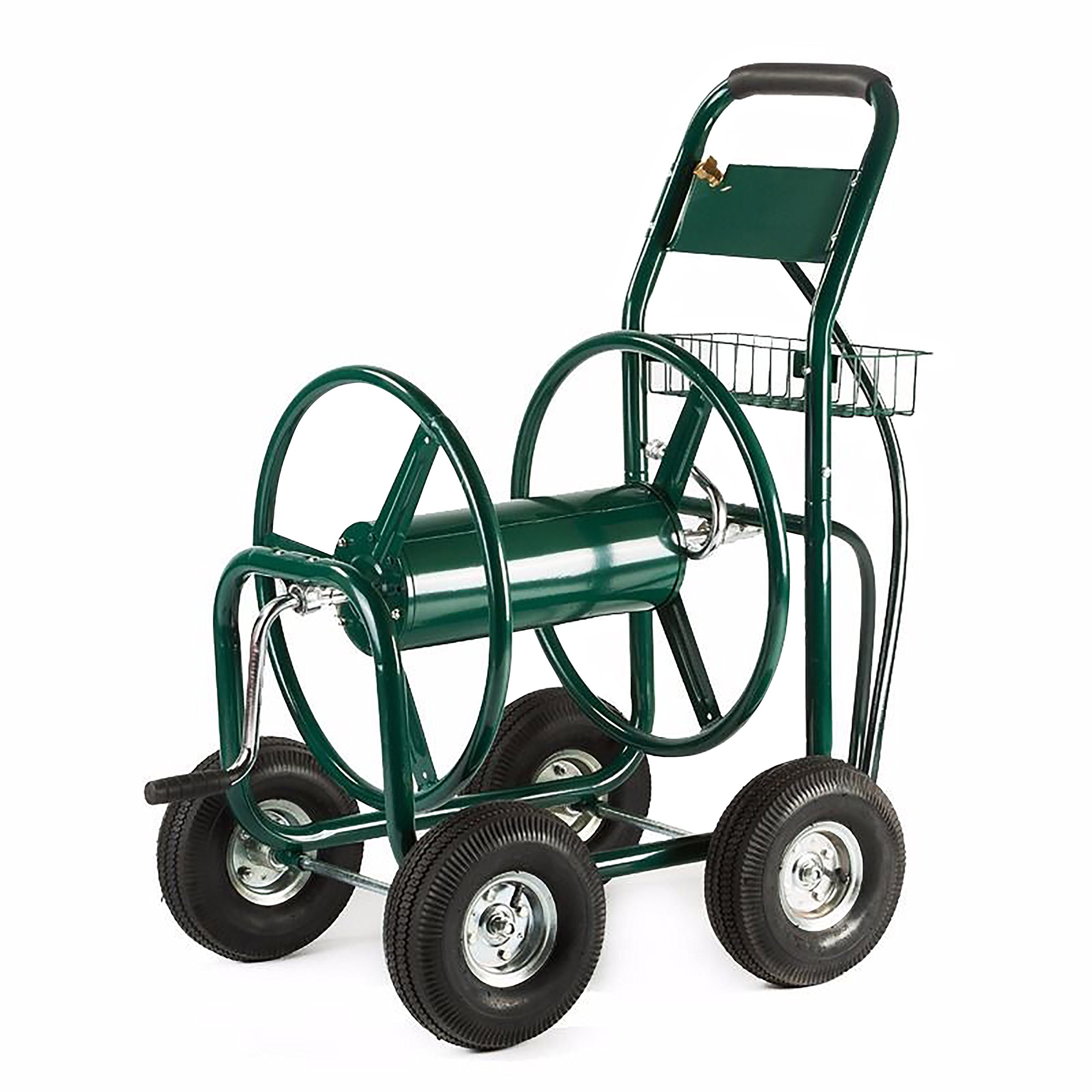 ALEKO GHRC400 Heavy Duty Hose Reel Cart Industrial 4 Wheel 400 Foot