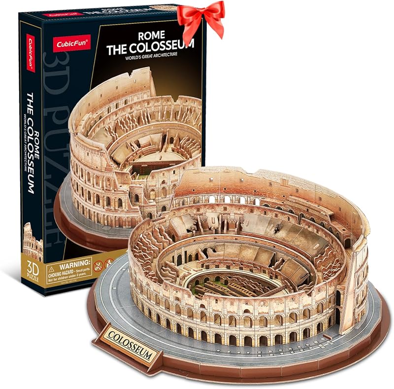 Puzzle 3D Colosseo Italia, Modellino Architettonico 163 Pezzi