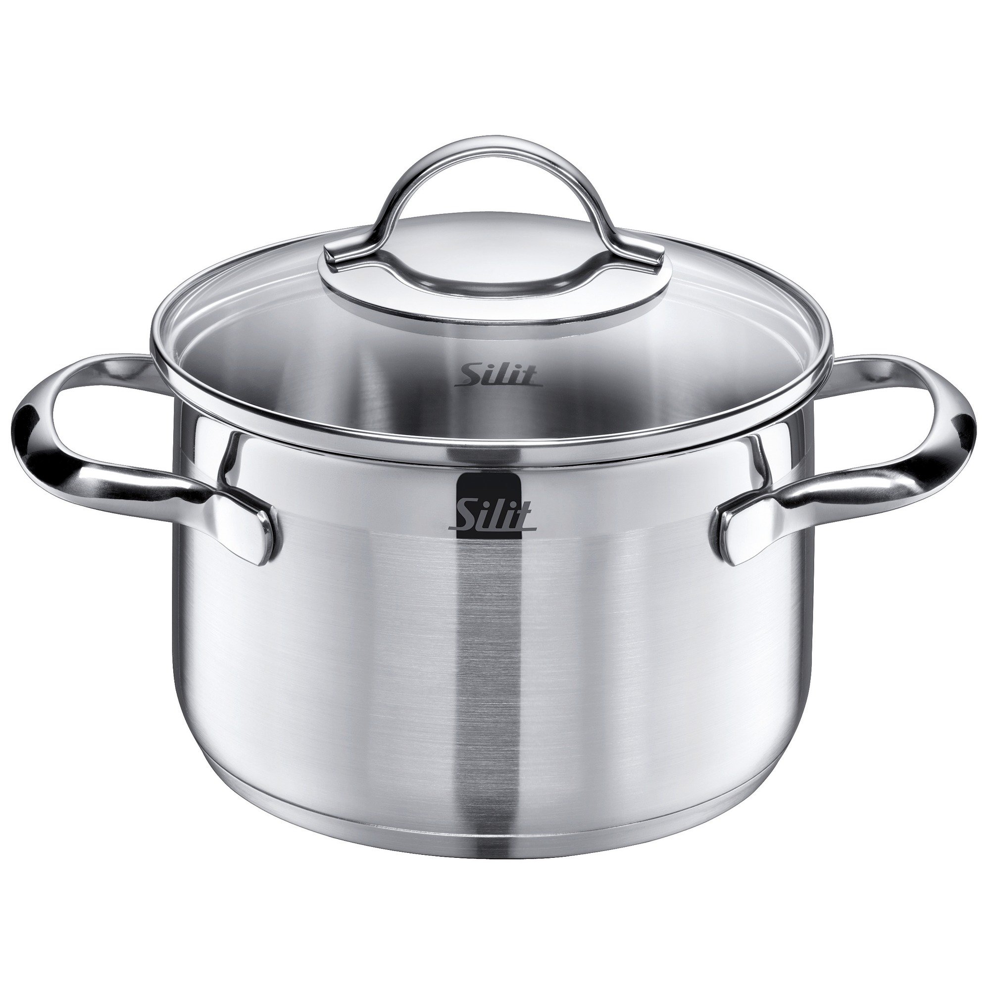Silit "Achat High Casserole with Lid, Silver, 16 cm