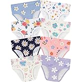 BliBliTaTa Girls' Underwear,Soft Cotton Tagless Panties for Toddlers' & Little Kids' Comfort,Breathable Briefs,8-Pack