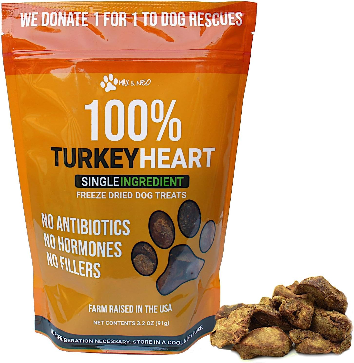 freeze dried turkey hearts for dogs