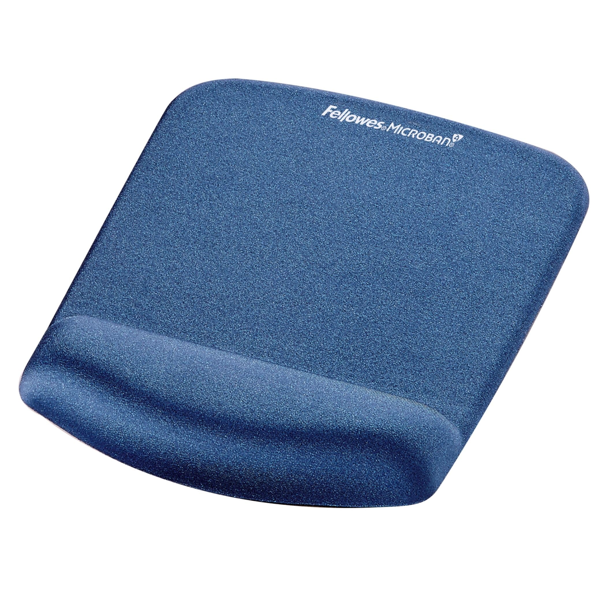 Fellowes 9287302 PlushTouch Mousepad Wrist Support with Microban - Blue