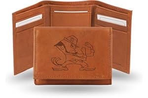 Rico Industries NCAA Alabama Crimson Tide Embossed Leather Trifold Wallet, Tan