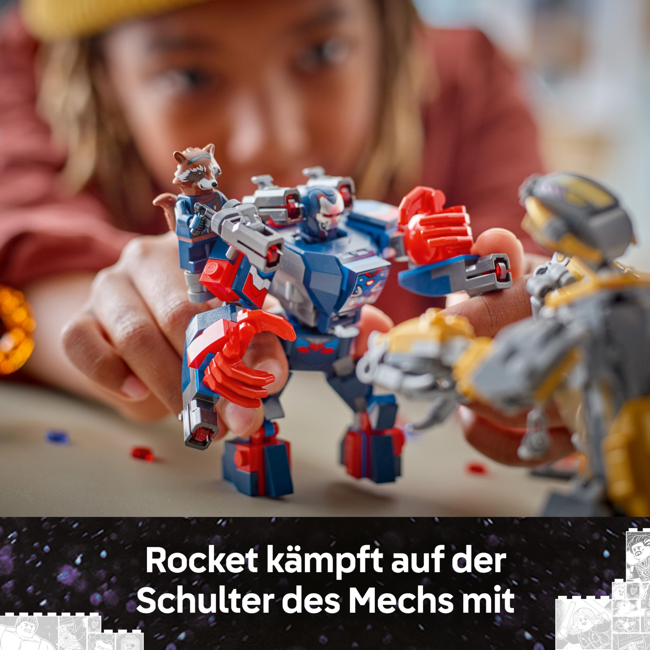 LEGO ǀ Marvel Avengers: Endgame Thor vs. Chitauri Bauset - Superhelden Action mit dem Iron Patriot Mech und 7 Minifiguren - Geschenk für Jungen und Mädchen ab 8 Jahren - 76322 4