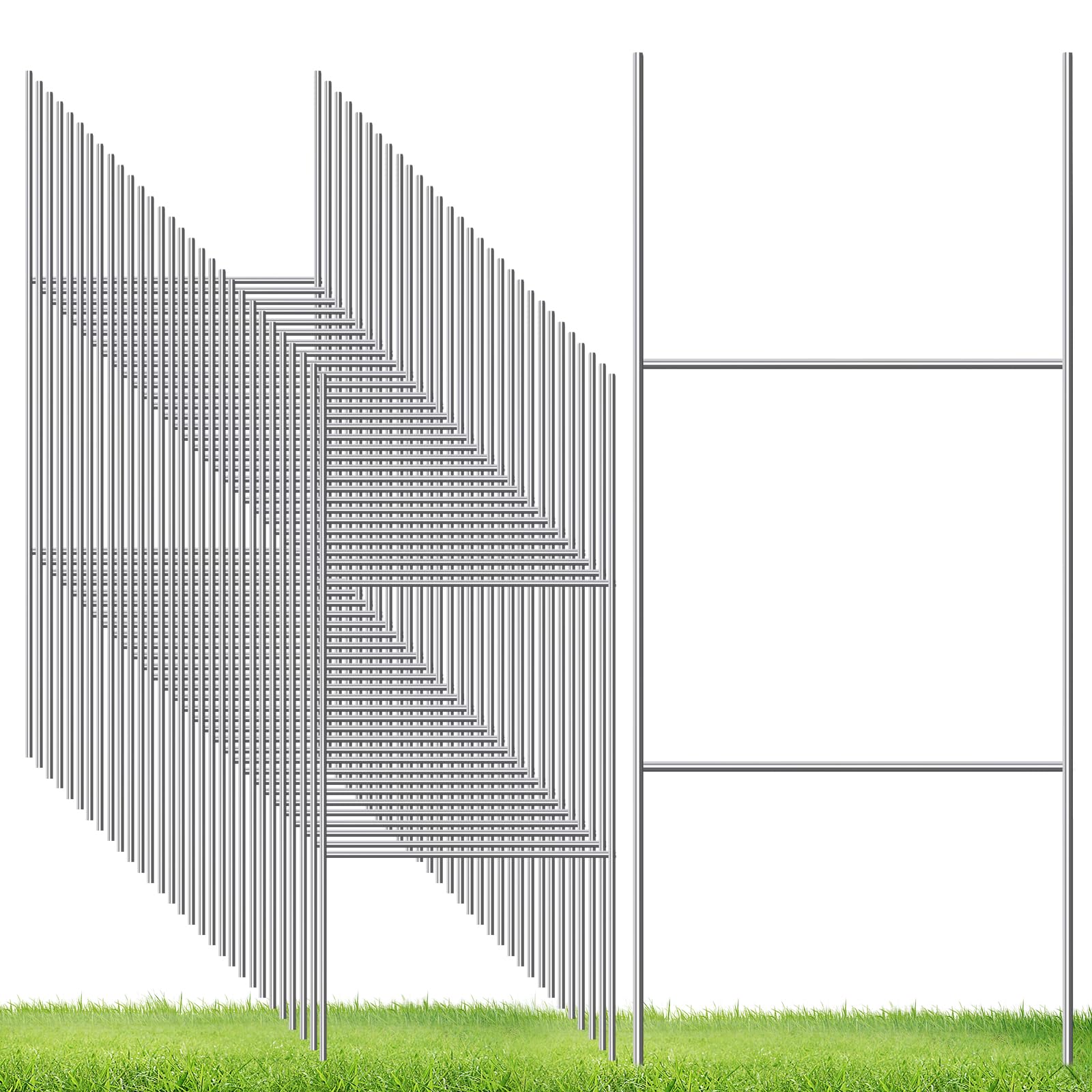 Photo 1 of Goaste 30 Pack H Frame Yard Sign Stakes, 16.5" x 7" Metal Wire Stake, Heavy Duty Lawn Sign Stakes for 4mm Corrugated Plastic Signs, Advertising Board, Estate Garage Sale, Guidepost, Halloween Decor