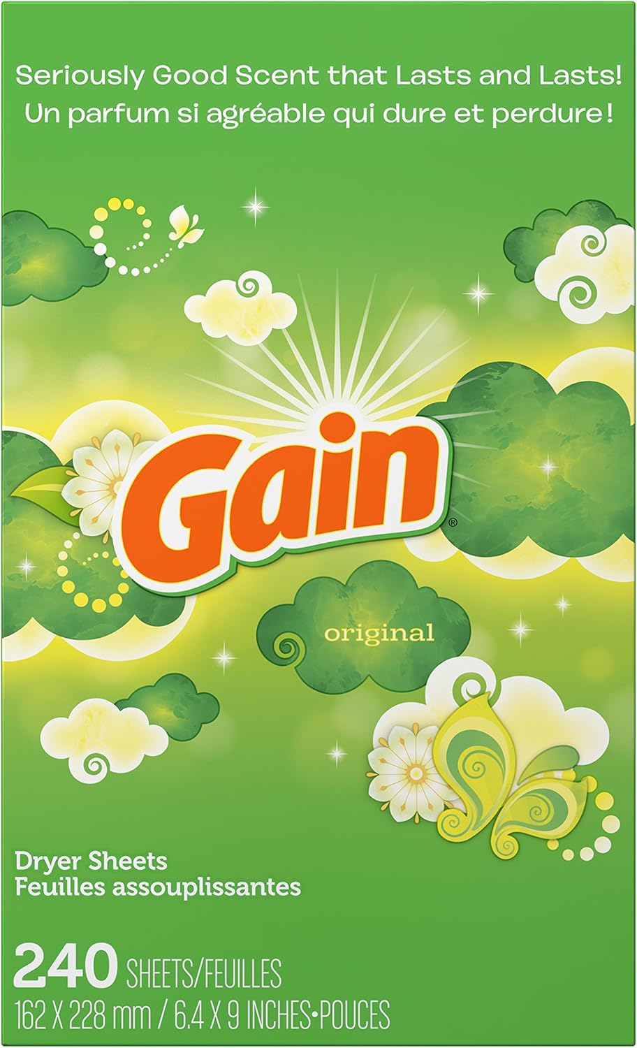 Gain Dryer Sheets, Original, 240 Count (Packaging May Vary): Health & Personal Care