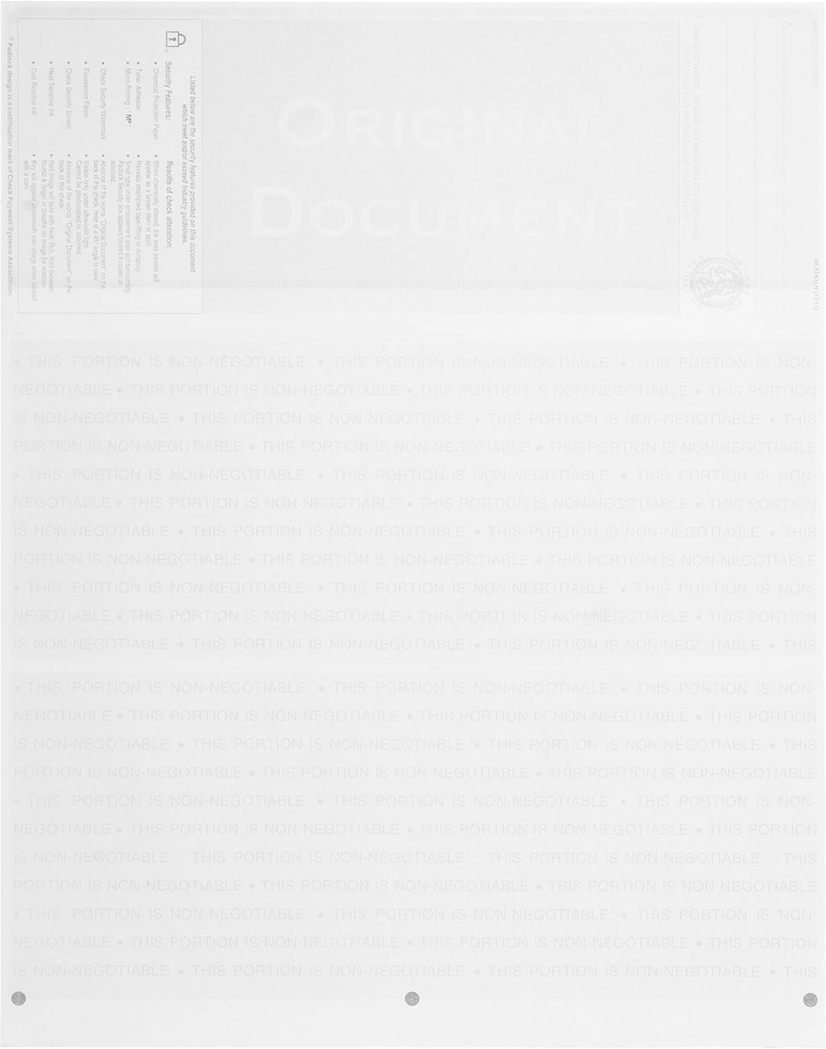 500 Blank Check Stock- Designed for Secure Computer Printed Checks with Quickbooks, and more - Blue Linen Pattern- 500 Sheets - 8.5'' x 11'' : Office Products