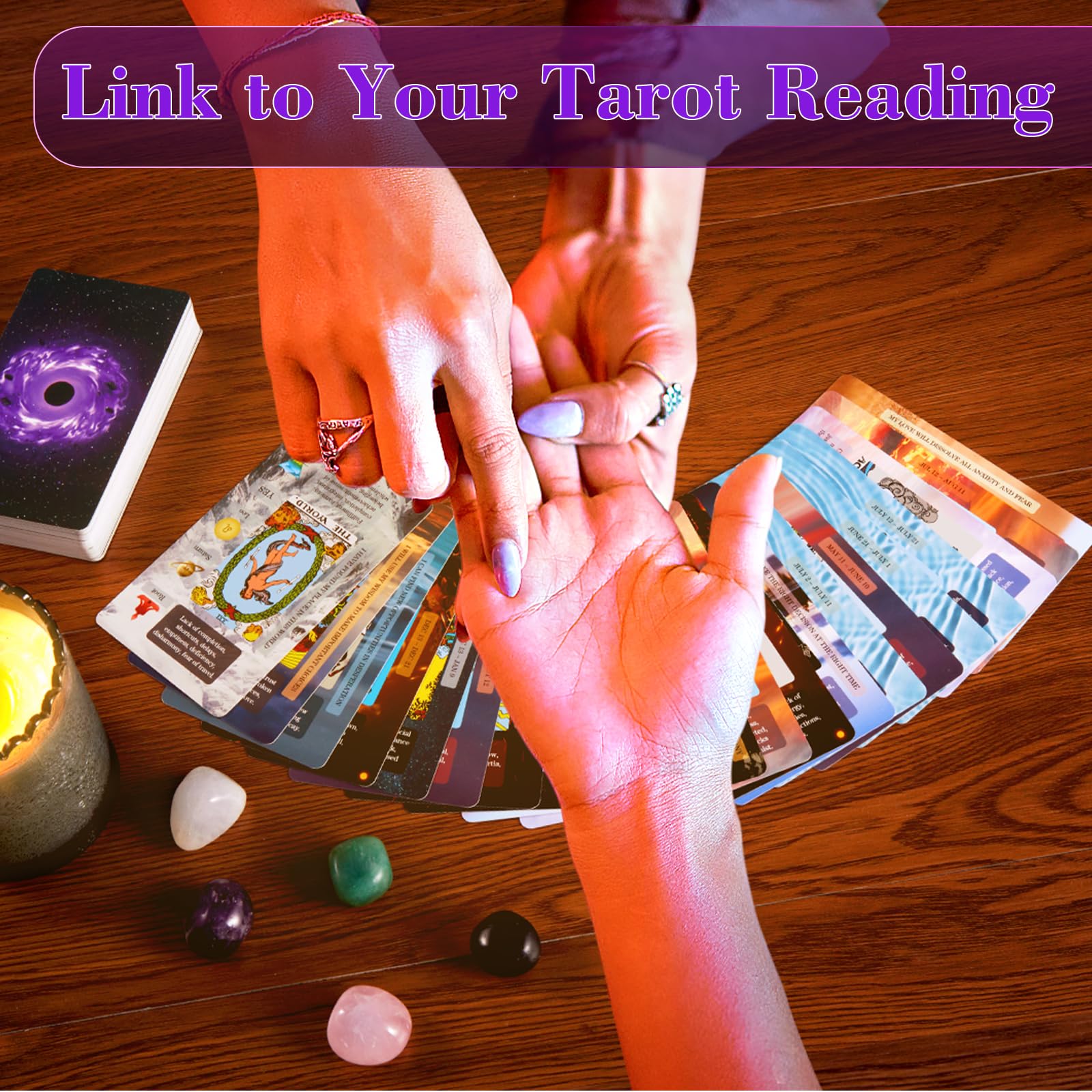 XSYLOHXL Tarot Cards with Meanings on Them for Beginners Classic Learning Training Tarot Deck Set with Message for Reading