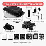 Fullstar 9-in-1 Vegetable Chopper & Cutter Stainless Steel Black view 8
