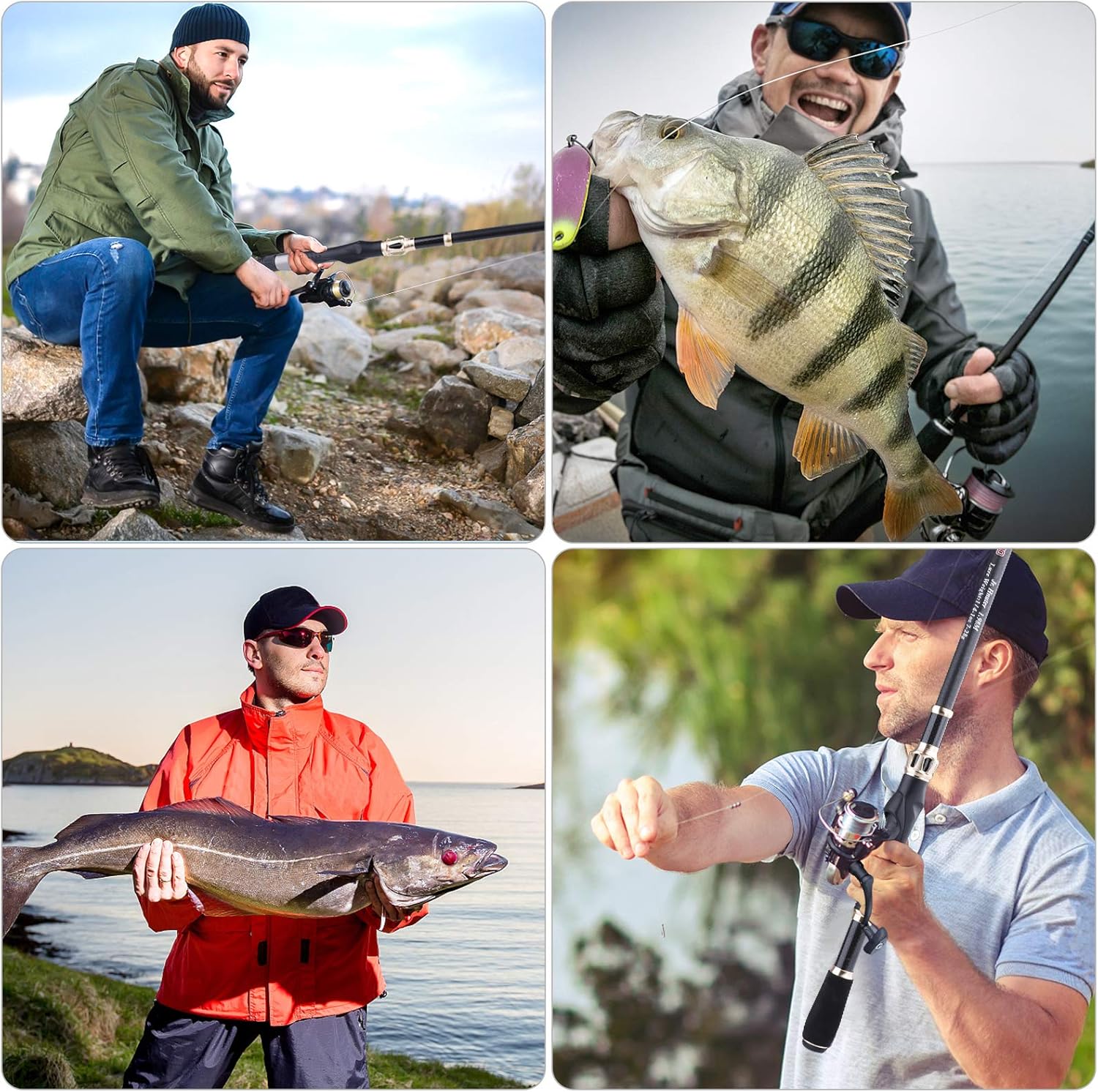 PLUSINNO Fishing Rod and Reel Combos Carbon Fiber Telescopic Fishing Rod with Reel Combo Sea Saltwater Freshwater Kit : Sports & Outdoors