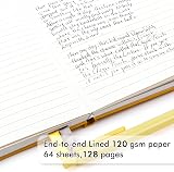 Feela 5 Pack A5 Notebooks Hardback Ruled Lined 128 Pages 21x13 cm Yellow view 3