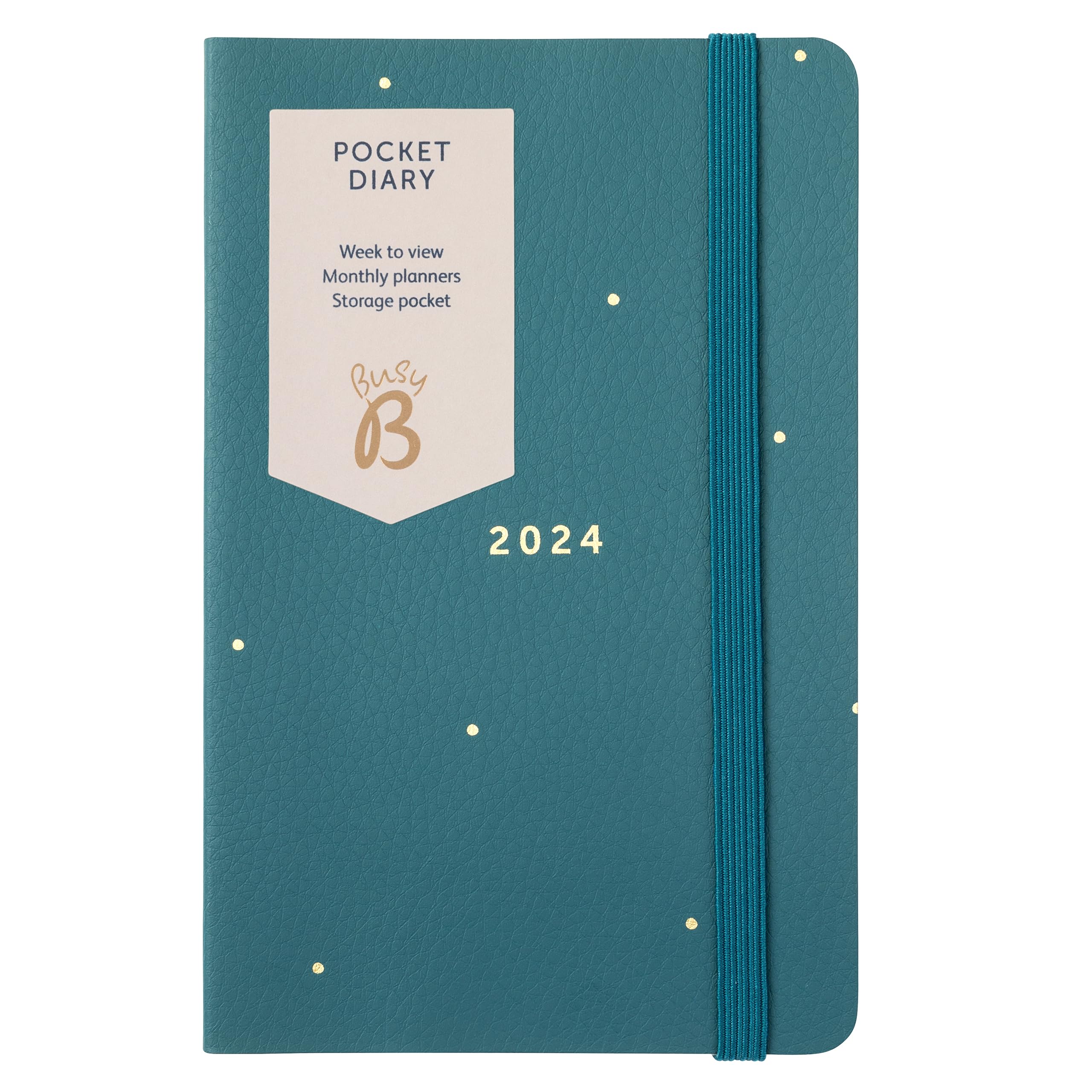 Busy B Pocket Diary January to December 2024 - Pine - Week to View Planner with Notes — image 1