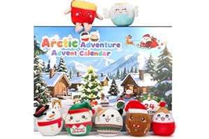 TECHTAIL 2025 Christmas Mini Plush Advent Calendar - 24 Days of 3.15" Squishy Plushies Toys, Collectible Soft Stuffed Animals for Kids, Teens, Boys, Girls & Plush Lovers - Festive Holiday Countdown