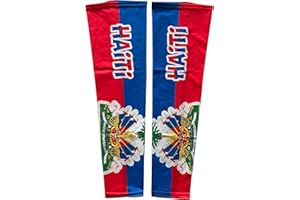 EVERYTHING CROPOVER Caribbean Flag Arm Sleeves for Carnival J'ouvert Basketball Men Women UV Protection Compression | 1 pair