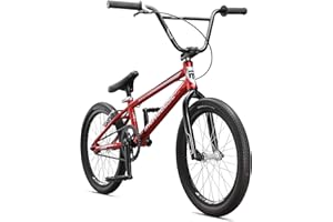 Mongoose Title Pro BMX Race Bike with 20-Inch Wheels in Red for Beginner or Returning Riders, Featuring Lightweight Tectonic 
