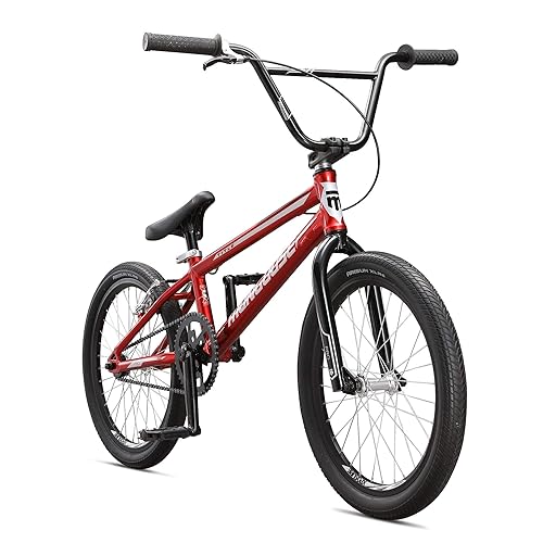 Mongoose Title Pro BMX Race Bike with 20-Inch Wheels in Red for