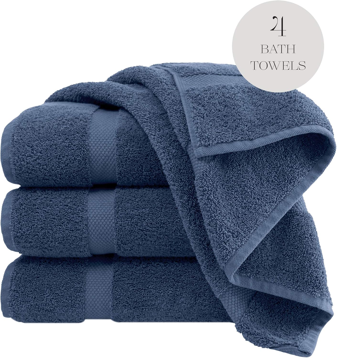 Luxury White Bath Towels Large - 700 GSM Circlet Egyptian Cotton | Absorbent Hotel Bathroom Towel | 27x54 Inch | Set of 4: Home & Kitchen