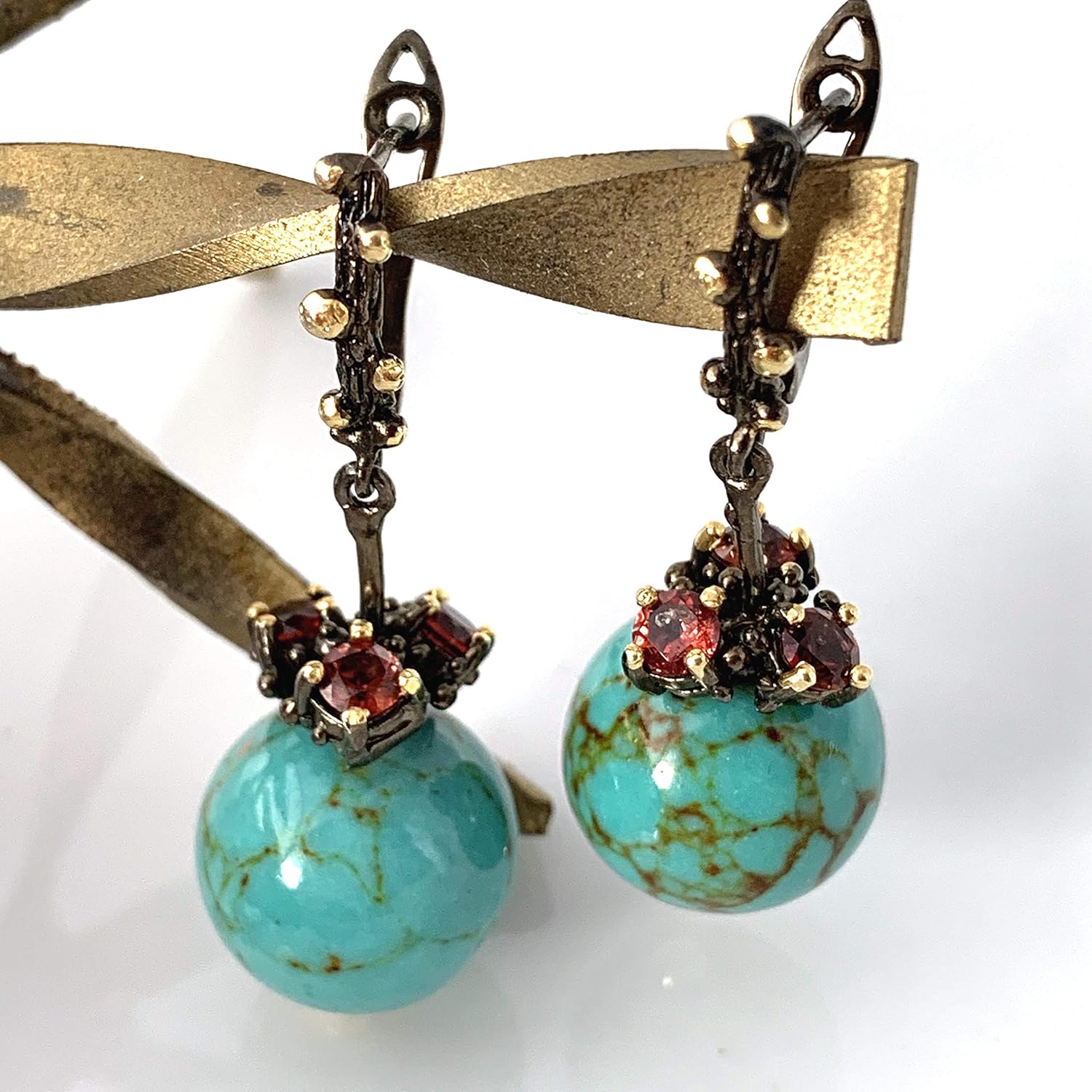 Sterling Silver Handmade Gemstone Drop Earrings In Green And Yellow Tone Color Combinations Jewelry Earrings Valresa Com