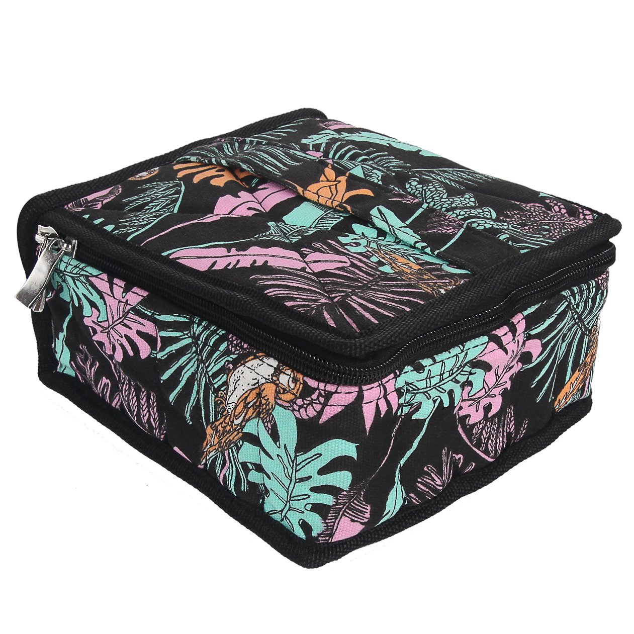 Essential Oils Storage - pureGLO 30 Bottle Essential Oil Carrying Case - Essential Oil Organizer Bag Travel Carrier Holds 5ml, 10ml, 15ml Vials - Holder for Young Living & Doterra Containers Floral