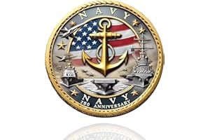 DRDSNLVSI 250th Anniversary U.S. Military Commemorative Coin – Army, Navy, Marine Corps, Patriotic Challenge Coin, Veterans Appreciation Gift (B#)