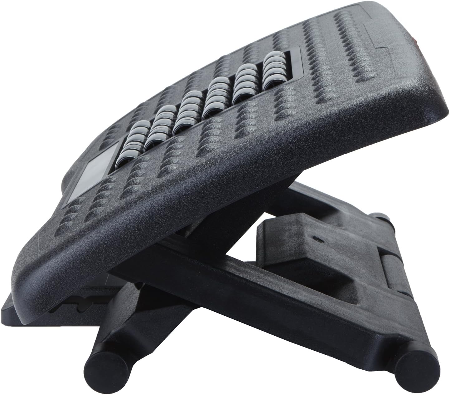 Mind Reader Adjustable Height Ergonomic Foot Rest with Massage Rollers, Black: Home & Kitchen