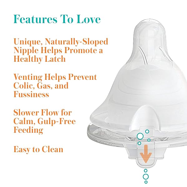 EVENFLO FEEDING PREMIUM PROFLO VENTING BALANCE PLUS WIDE NECK BABY, NEWBORN AND INFANT BOTTLES – HELPS REDUCE COLIC – 9 OUNCE (PACK OF 6)