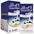 Lindt CLASSIC RECIPE Cookies and Creme White Chocolate Candy Bar, White Chocolate Candy with Chocolate Cookie Pieces, 4.2 oz. (12 Pack)