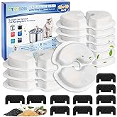MyfatBOSS Cat Water Fountain Filter, 10 Pack Replacement & 10 Pack Pre-Filter Sponges, Fit for 67oz/2L & 84oz/2.5L Automatic Cat Pet Dog Fountain