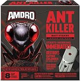 Amdro Ant Killer Bait Stations, 8 Pack | Ready-to-use, pre-filled, adhesive strips for cabinets, floors &amp; walls, ant bait traps indoor
