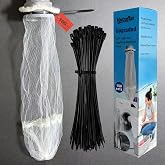 100 Pack Washing Machine Hose Lint Traps with Cable Ties, Drain Filter Bags | Dual-layer mesh captures lint, hair and debris from washer drain water. Includes ties for quick installation and replacement