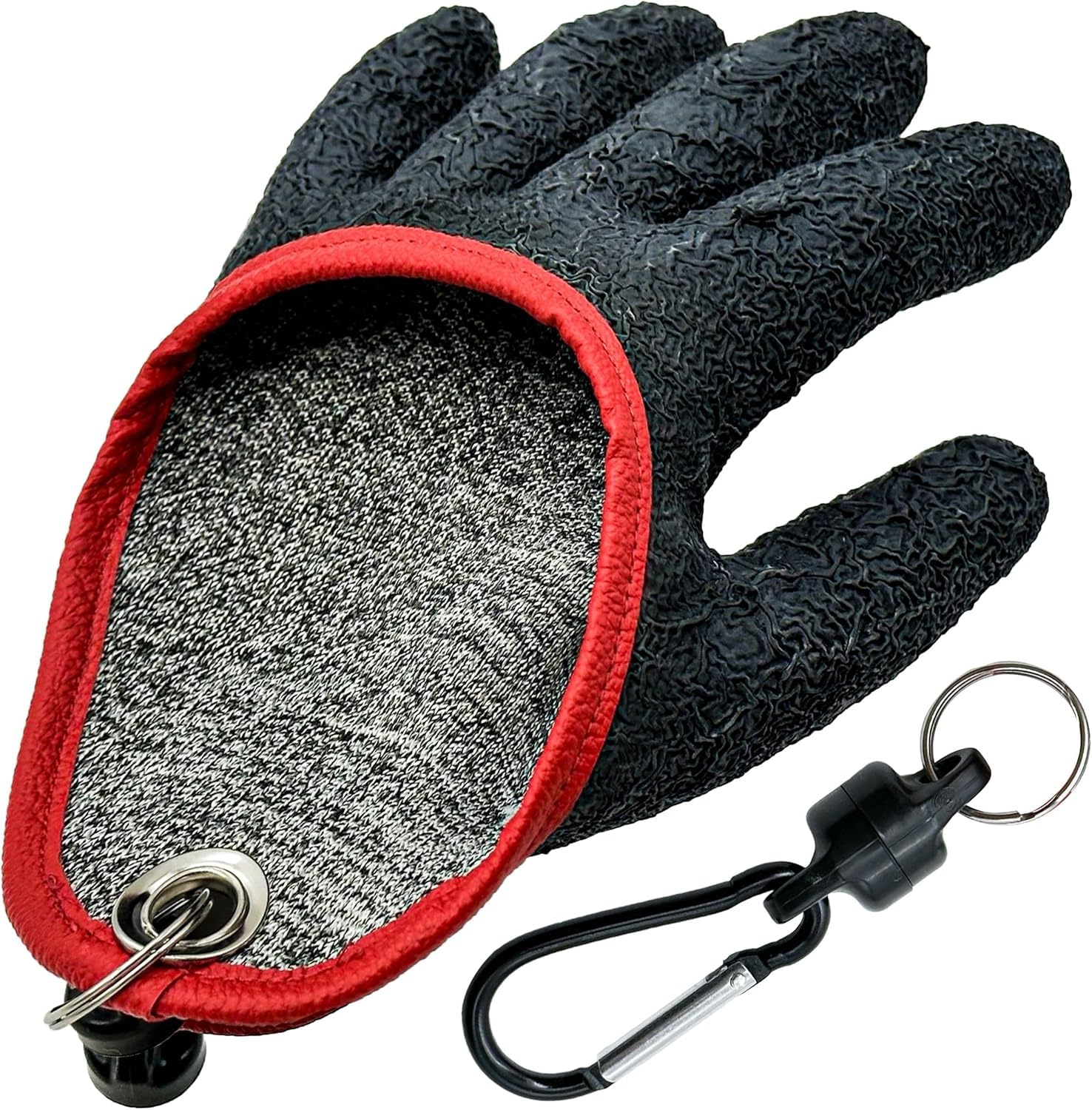 ANTI-CUT predator fishing glove and MAGNETIC ATTACHMENT SYSTEM [UNIVERSAL SIZE] Waterproof fishing gloves to protect you from bites and safely handle pike, catfish, zander, black