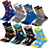 Haysandy 8 Pairs Christian Socks for Men Crew Bible Socks for Men Christmas Gifts Christmas Birthday Holiday Stocking Stuffer