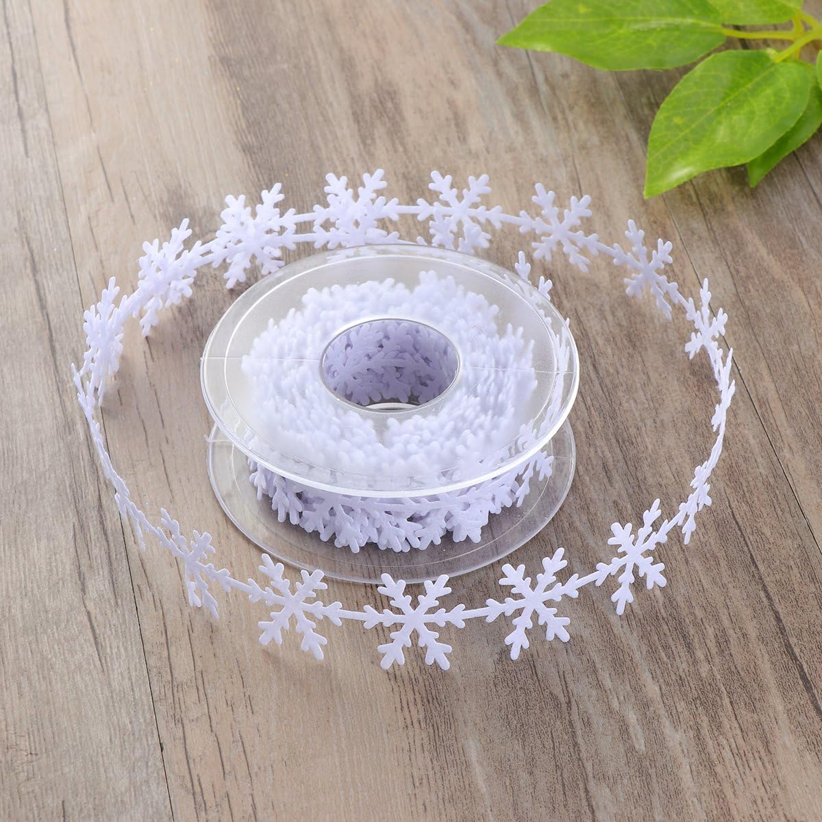 Snowflake Trim Ribbon Christmas Tree New Year Decoration Scrapbook DIY Accessories (White) Unisex - Image 3