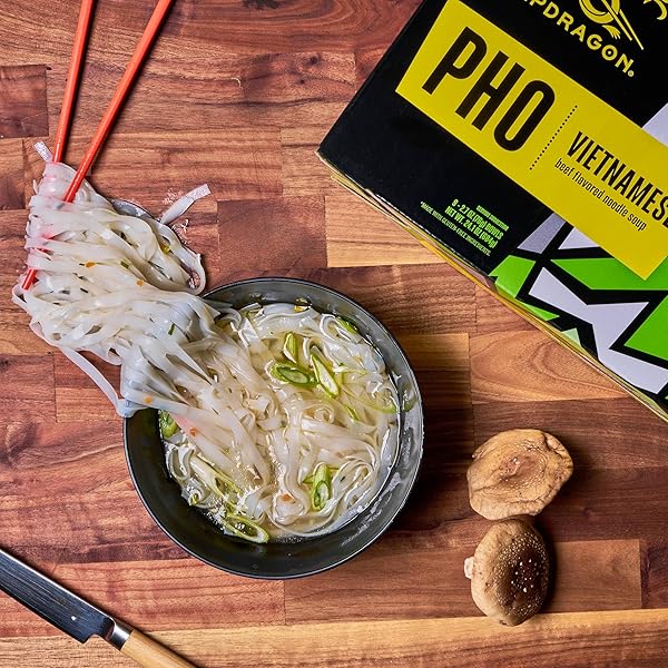 SNAPDRAGON PHO INSTANT NOODLE BOWLS | PHO FLAVOR BROTH WITH RICE NOODLES | NO ARTIFICIAL FLAVORS | NO MSG ADDED | 2.3 OZ (9 PACK)