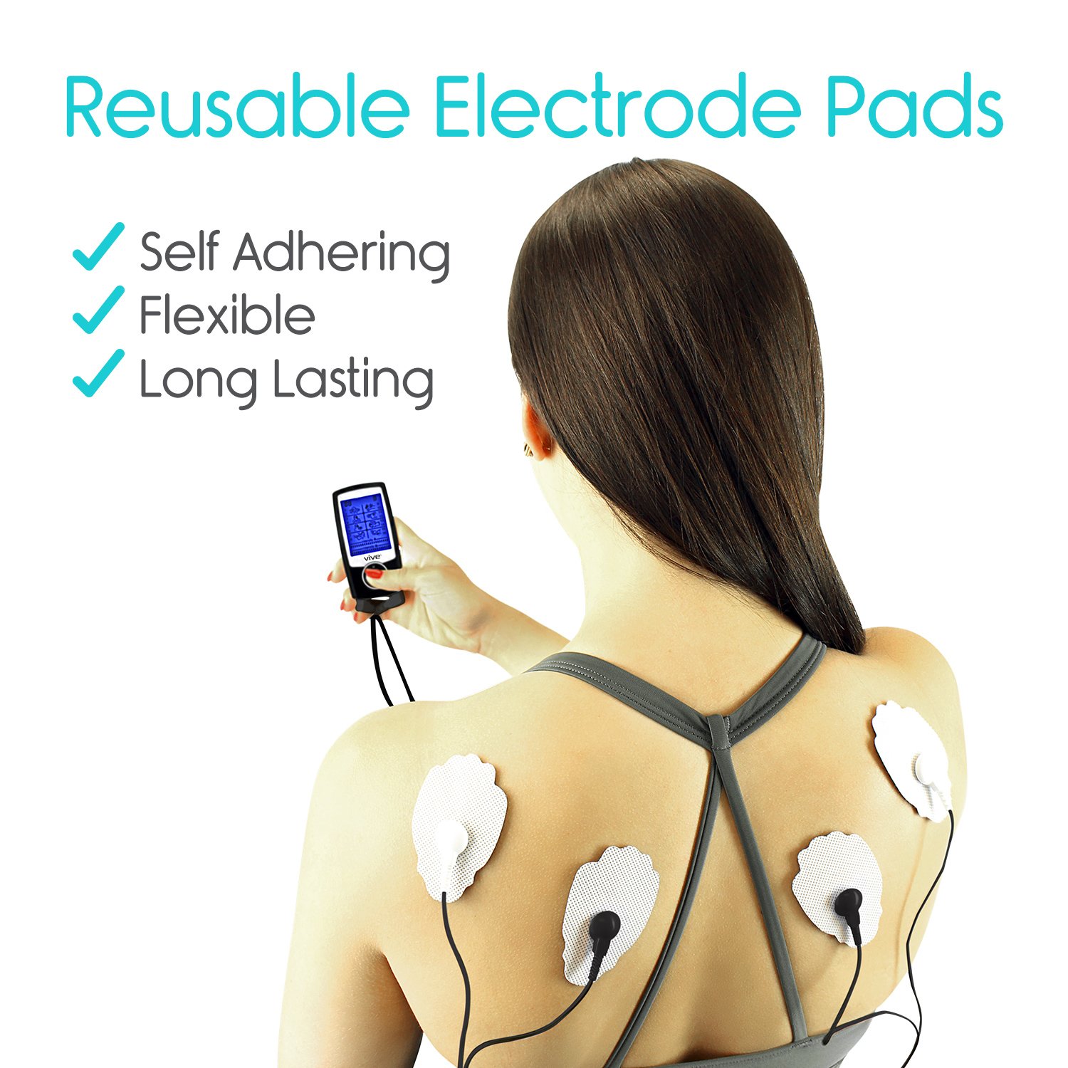 TENS Unit by Vive Portable Electric Stimulation Machine EMS