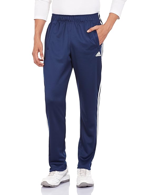 Buy Adidas Men's Polyester Track Pants (4056561721652_AP2893_X-Small_Dark Blue and White) at 