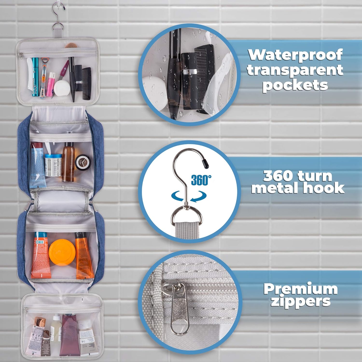 Hanging Travel Toiletry Bag Womens - Travel Toiletries Bags, Hanging Toiletry Bags for Traveling Women, Travel Bag for Toiletries, Hanging Travel Toiletry Bag for Women, Toiletry Travel Bag Women: Clothing
