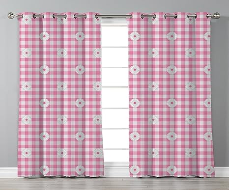 Thermal Insulated Blackout Grommet Window Curtains Light Pink