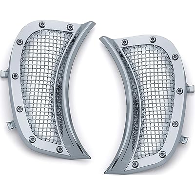 Chrome Mesh Headlight Vent Accents for Harley-Davidson Road