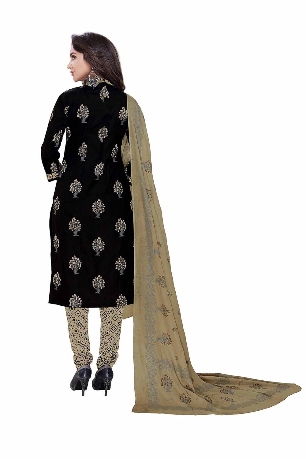 miraan women's dress material (san2302_black_free size)