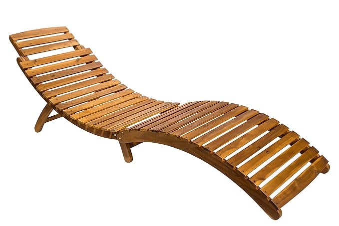 SAM Gartenliege Rio, klappbar, Akazien-Holz geölt, Sonnenliege mit Tragegriff, massives Gartenmöbel, FSC 100% Zertifiziert