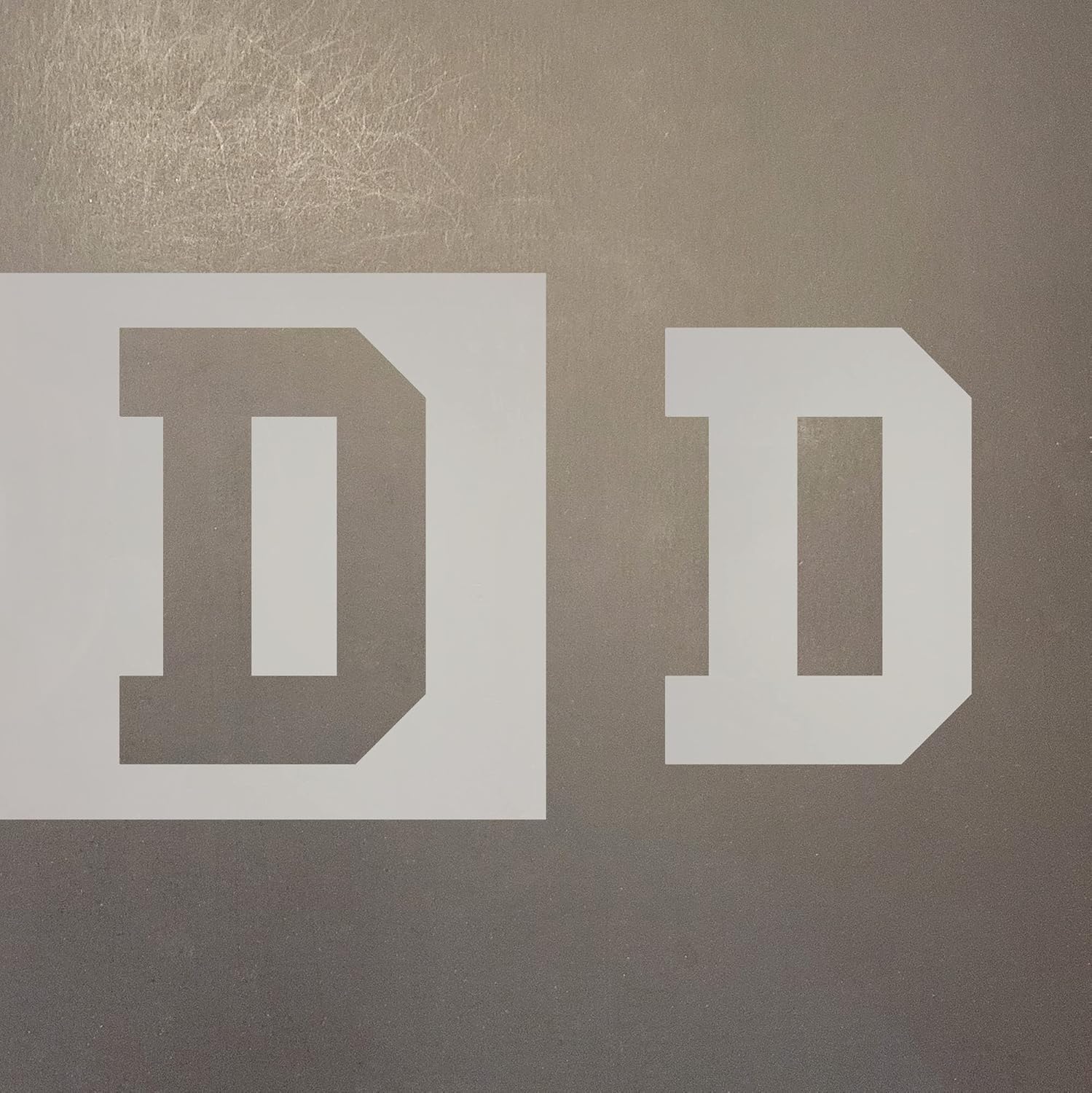 Mixed Media - Letter D Reusable Mylar Stencil - Art Craft Supplies 12 Inch