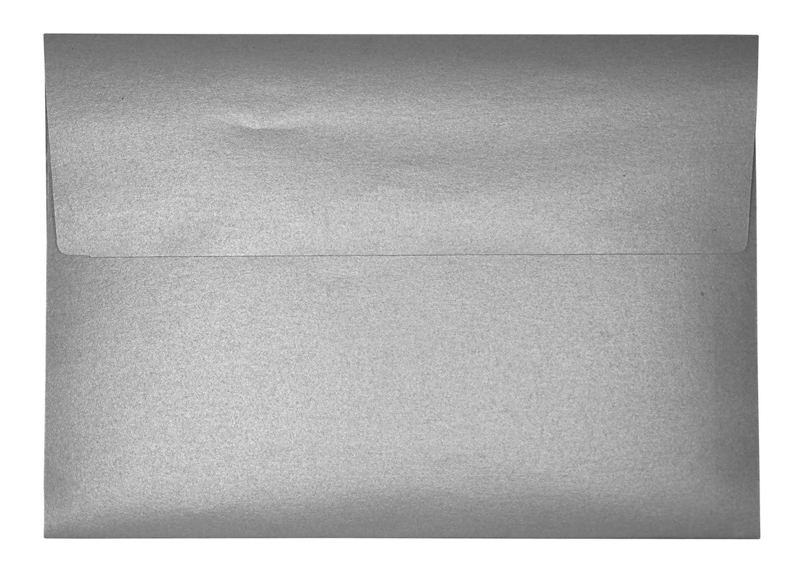 Darling Souvenir A7 Metallic-Silver Invitation Envelopes (5 1/4 x 7 1/4) Straight-Flap 80 LBS Ideal for Invitations, RSVP, Photo, Wedding, Party Invitations -Pack & Colours Available