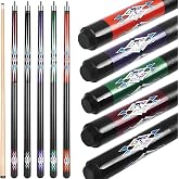 Kmise 58 Inch FAS Canadian Maple Pool Cue Set | Super Straightened Up 58" 18 19 20 21oz Billiard Cues Tacos De Billar Profesional Set of 5/4/3/2 House Bar Pool Que Beginner