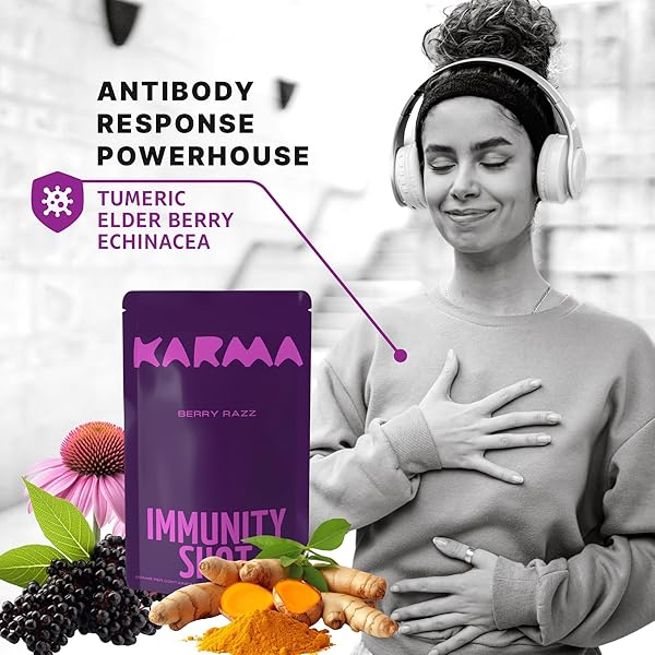 KARMA NUTRITION IMMUNITY SHOT IN BERRY RAZZ FLAVOR