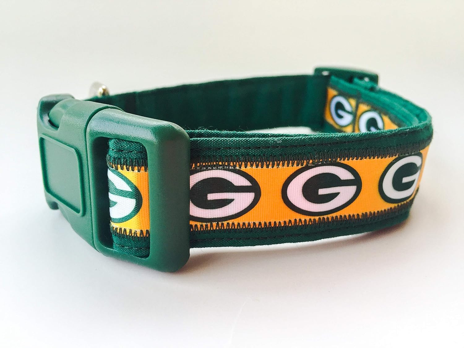 Green Bay Packers NFL Dog Collar with Bandana Option Handmade