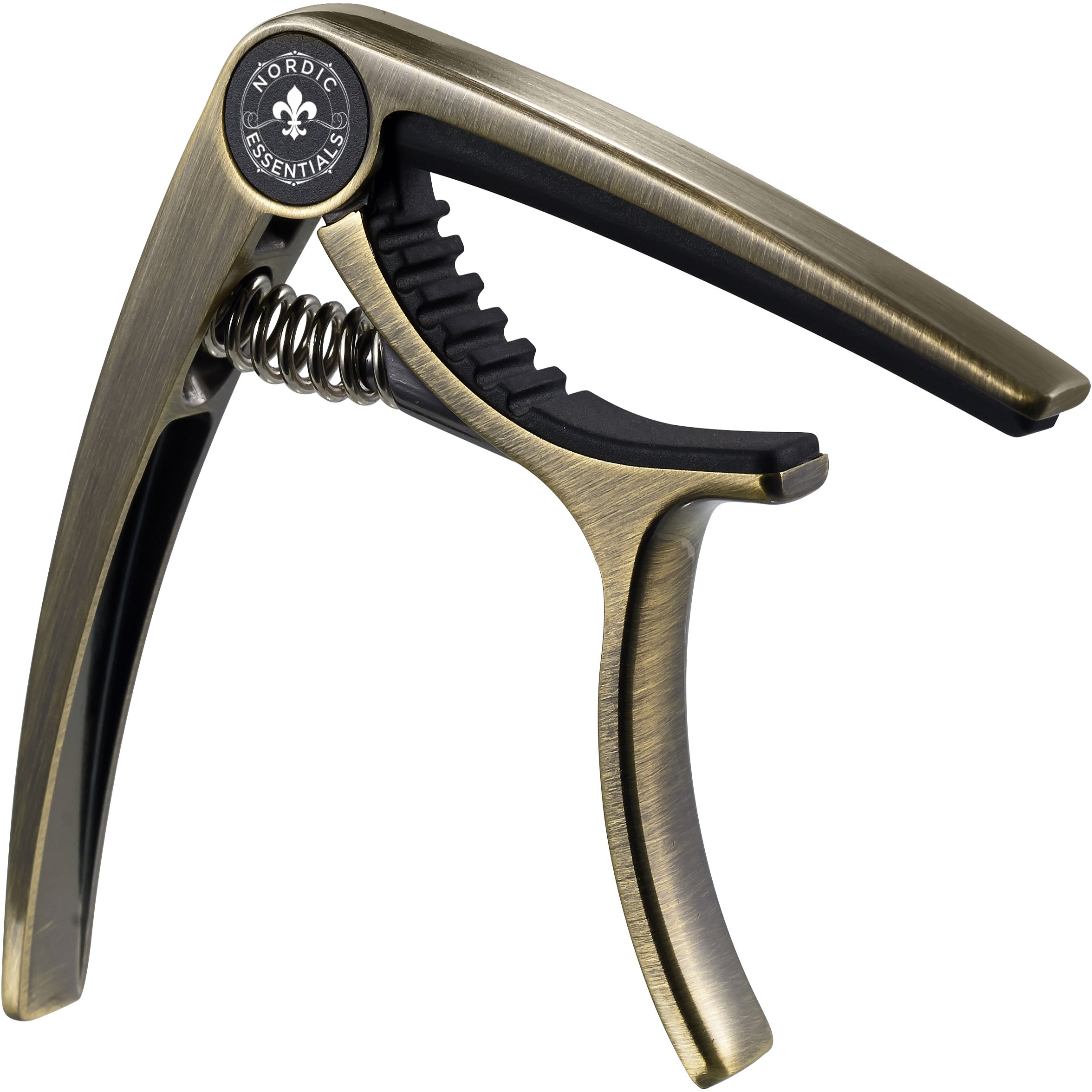 Guitar Capo Deluxe for Acoustic Guitars, Ukulele, Banjo, Mandolin, Bass - Made of Premium Quality Zinc Alloy for 6 & 12 String Instruments - Luxury Accessories by Nordic Essentials